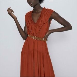 Zara dark orange dress